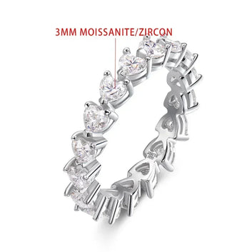 925 Silver Stackable Promise Wedding Rings for Women