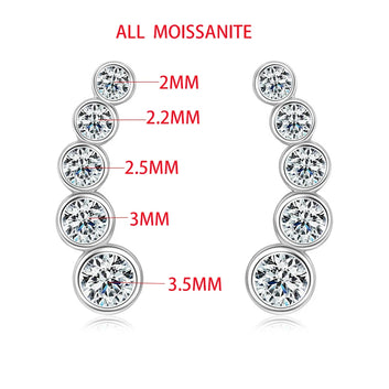 TFGLBU Original All Moissanite Bubble Stud Earrings for Woman