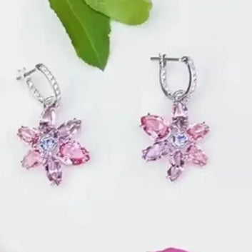 2025 New Trend Valentine's Day Fine Jewelry Sets Charm Pink Love Crystal Fashion Necklaces Earrings for Women's Anniversary Gift