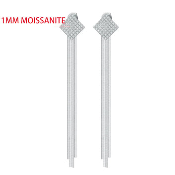 TFGLBU New All Moissanite Drop Earrings for Women