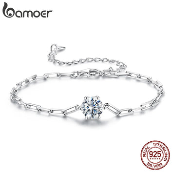 BAMOER 1CT Moissanite Bracelet